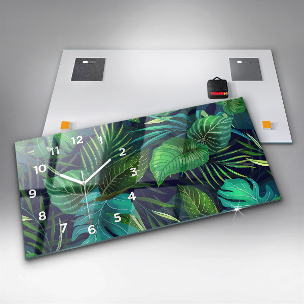 Vízszintes üvegóra Egzotikus levelek