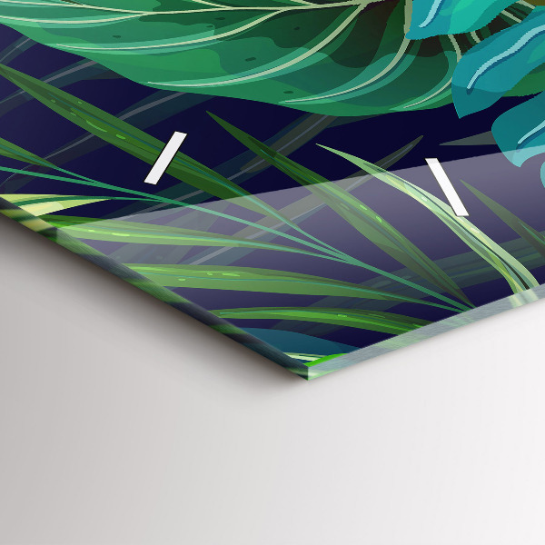 Vízszintes üvegóra Egzotikus levelek