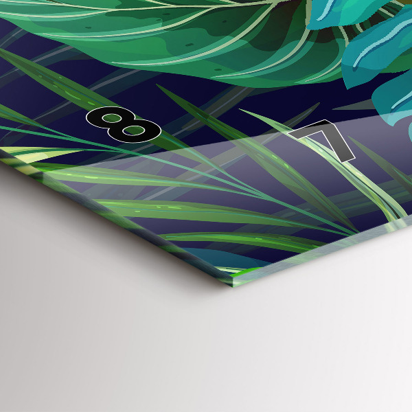 Vízszintes üvegóra Egzotikus levelek