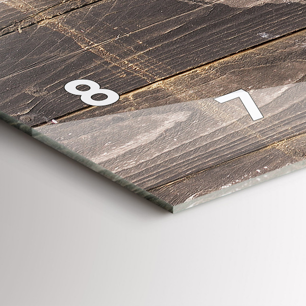 Vízszintes üvegóra Világtérkép fán