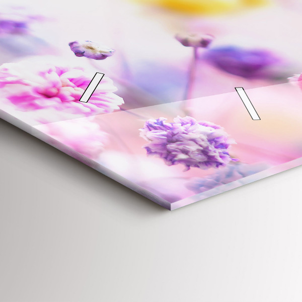 Vízszintes üvegóra Virágok a réten