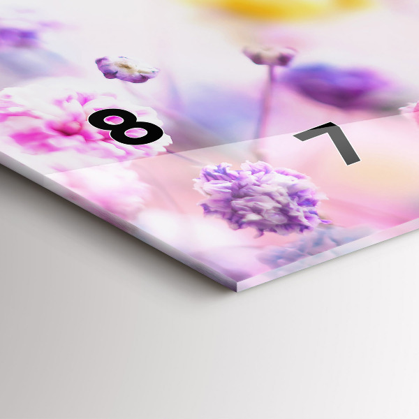 Vízszintes üvegóra Virágok a réten