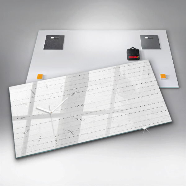 Vízszintes üvegóra Fa panelek minta