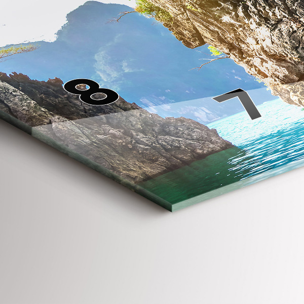 Vízszintes üvegóra Tó fák természet