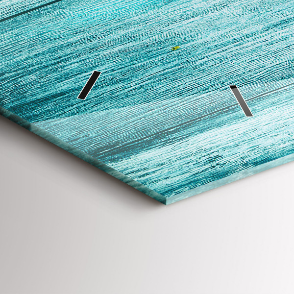 Vízszintes üvegóra Kék régi fa