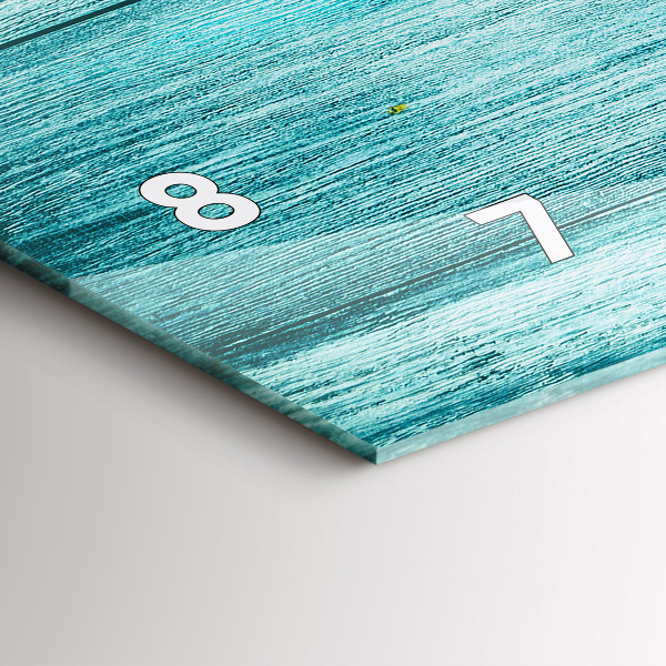 Vízszintes üvegóra Kék régi fa