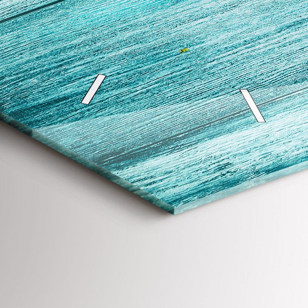 Vízszintes üvegóra Kék régi fa