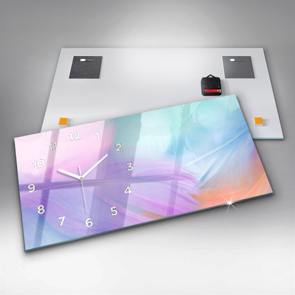 Vízszintes üvegóra Színes tollak