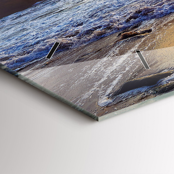 Vízszintes üvegóra Naplemente a tengerparton