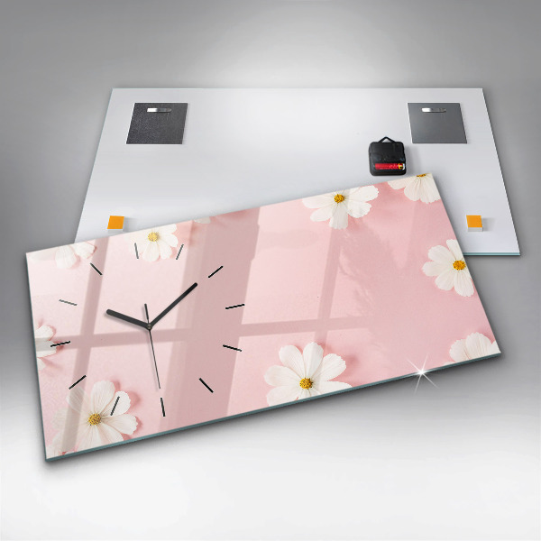 Vízszintes üvegóra Százszorszép virágok