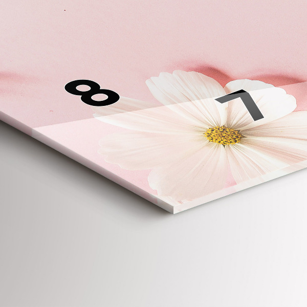 Vízszintes üvegóra Százszorszép virágok