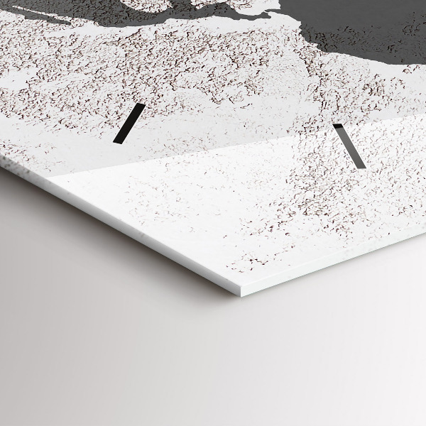 Vízszintes üvegóra Világtérkép beton