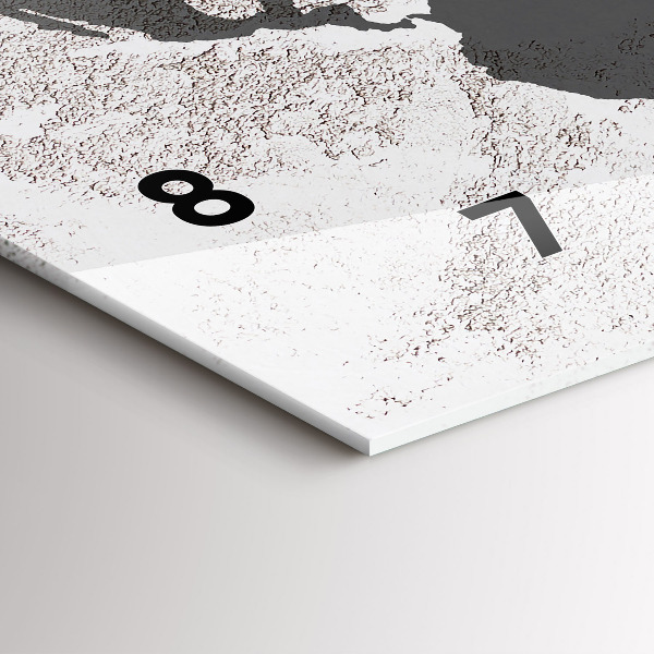 Vízszintes üvegóra Világtérkép beton