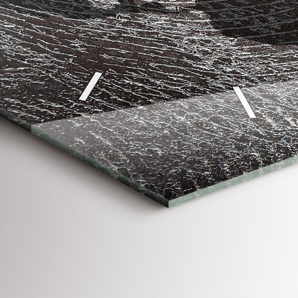 Vízszintes üvegóra Világtérkép beton