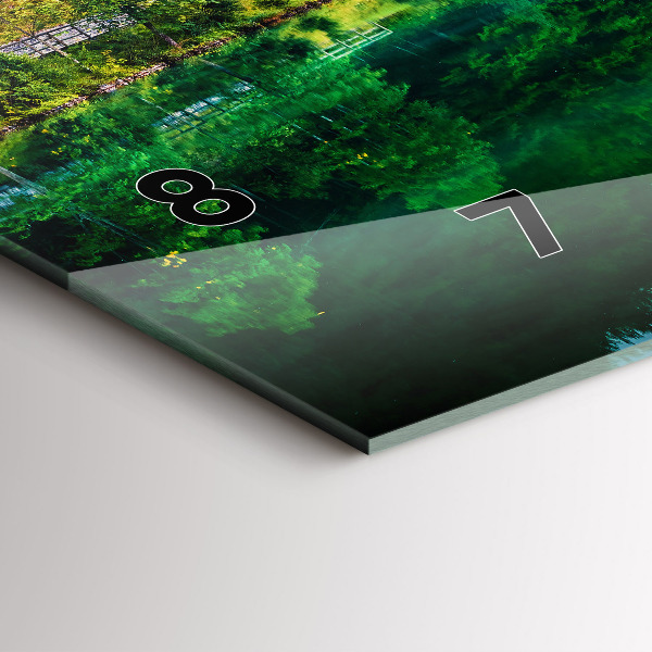 Vízszintes üvegóra Tó táj