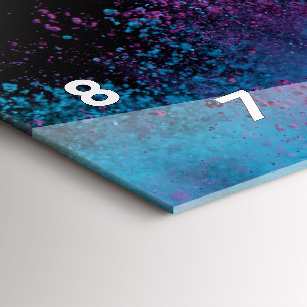 Vízszintes üvegóra A színek robbanása