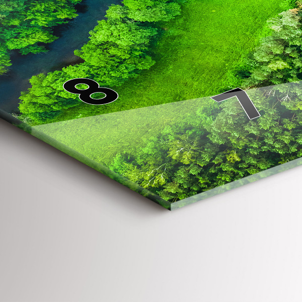 Vízszintes üvegóra Folyó az erdőben