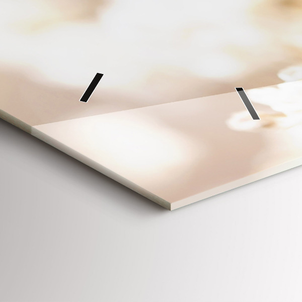 Vízszintes üvegóra Kis fehér virágok