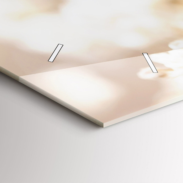 Vízszintes üvegóra Kis fehér virágok