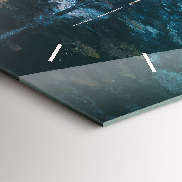 Vízszintes üvegóra Csónakok a tavon