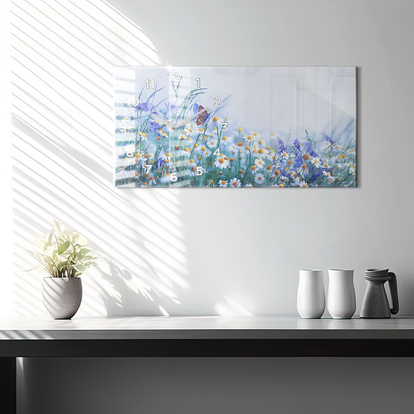 Vízszintes üvegóra Pillangó a réten