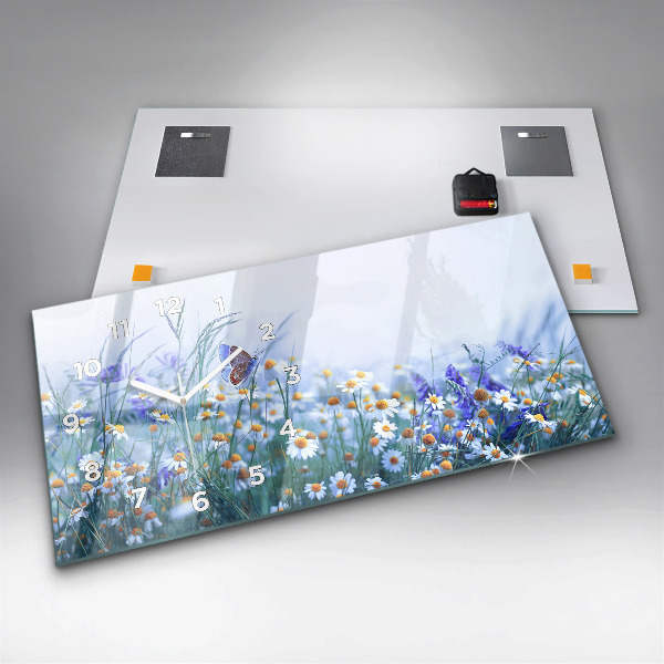 Vízszintes üvegóra Pillangó a réten