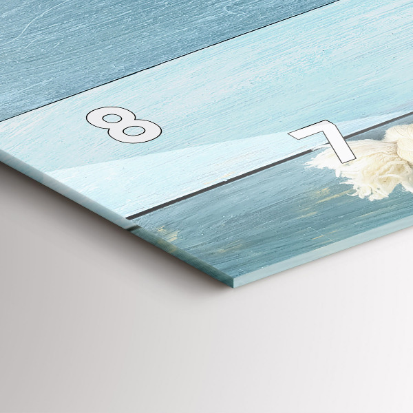 Vízszintes üvegóra Deszkák csíkok és héj