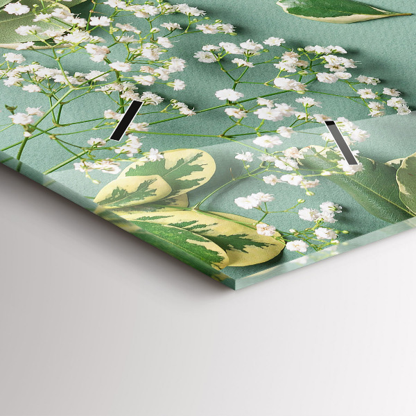 Vízszintes üvegóra Finom virágok