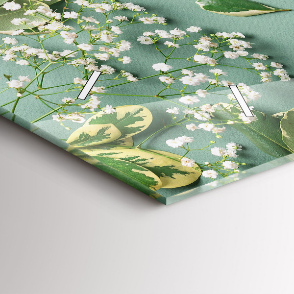 Vízszintes üvegóra Finom virágok