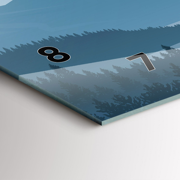 Vízszintes üvegóra Hegyi táj