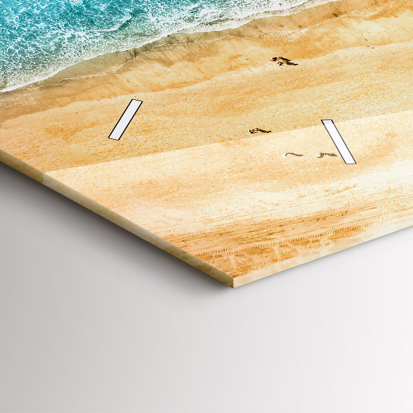 Vízszintes üvegóra tengerparti emberek