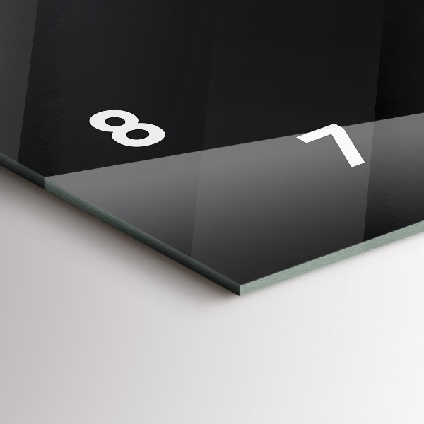 Vízszintes üvegóra Sötét falminta