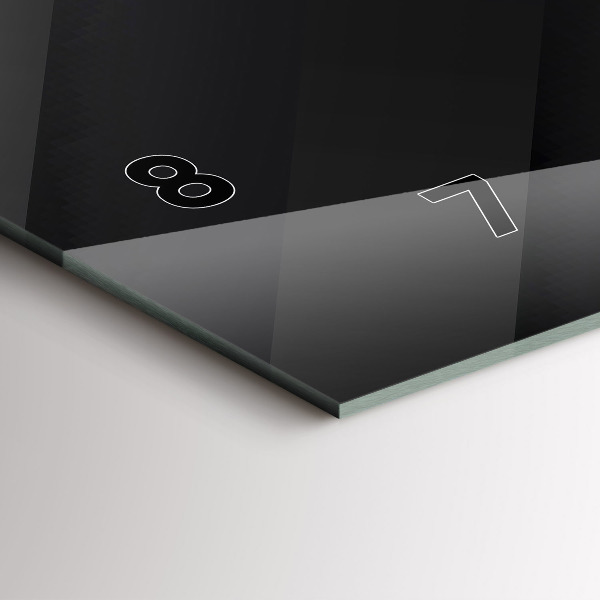 Vízszintes üvegóra Sötét falminta