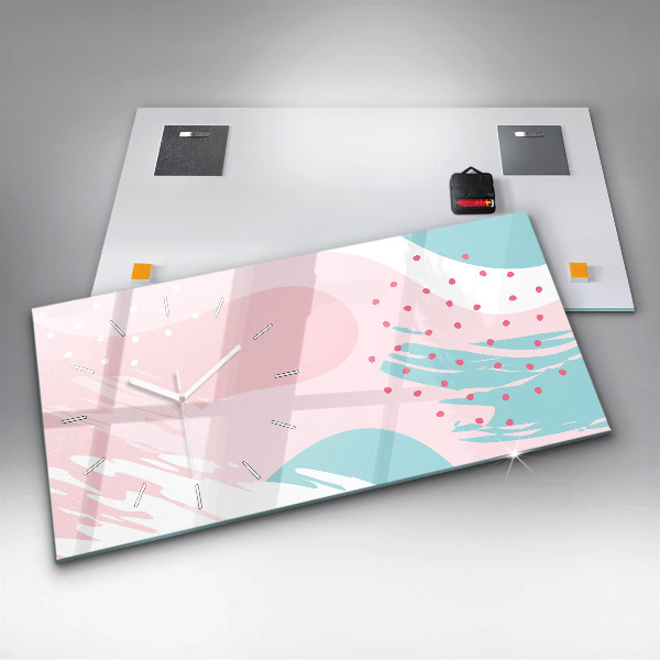 Vízszintes üvegóra Pasztell absztrakció