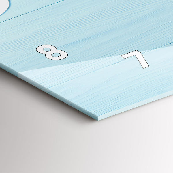 Vízszintes üvegóra Gyermek tábla