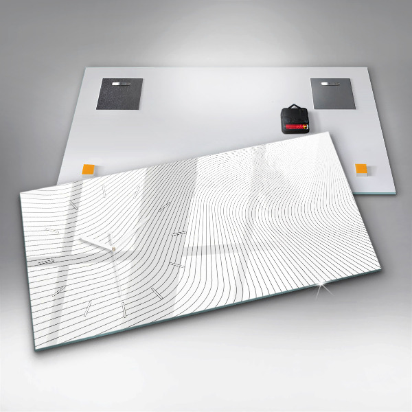 Vízszintes üvegóra Absztrakciós vonalak