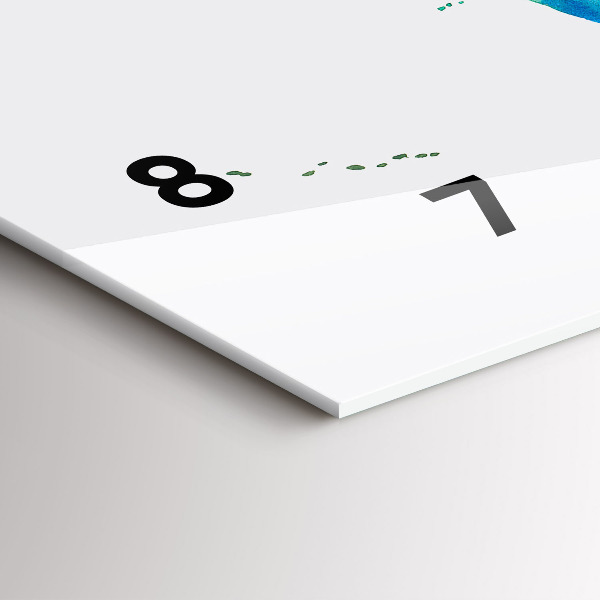 Vízszintes üvegóra Akvarell térkép a világról