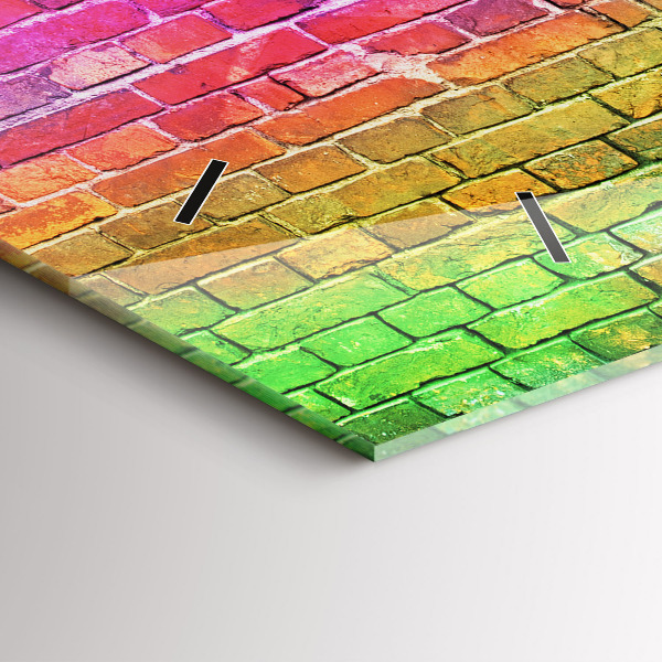 Vízszintes üvegóra Festett fal