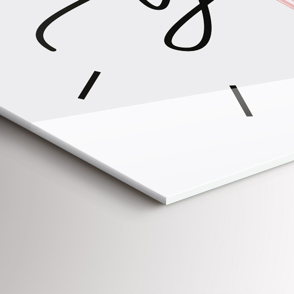 Vízszintes üvegóra A Légy önmagad felirat