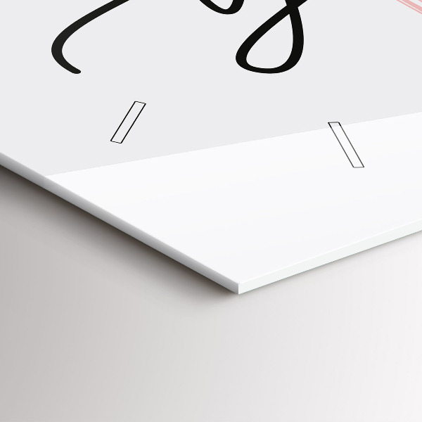 Vízszintes üvegóra A Légy önmagad felirat