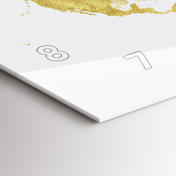 Vízszintes üvegóra Arany világtérkép