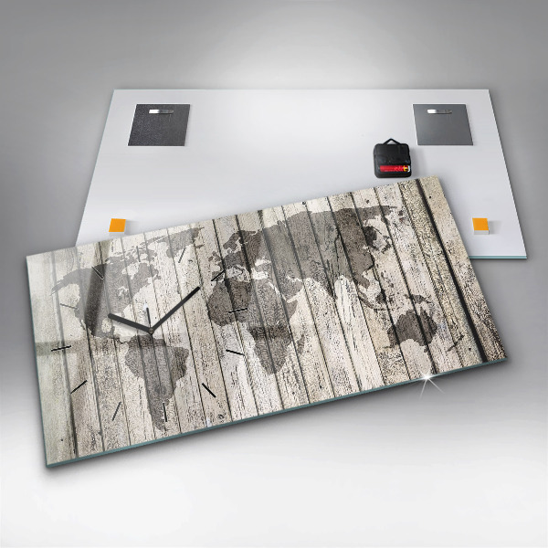 Vízszintes üvegóra Világtérkép táblák