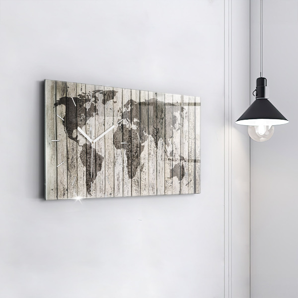 Vízszintes üvegóra Világtérkép táblák