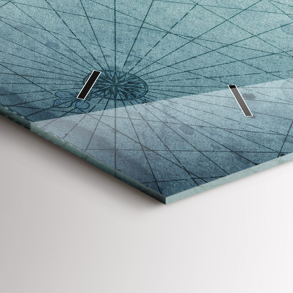 Vízszintes üvegóra Vintage térkép