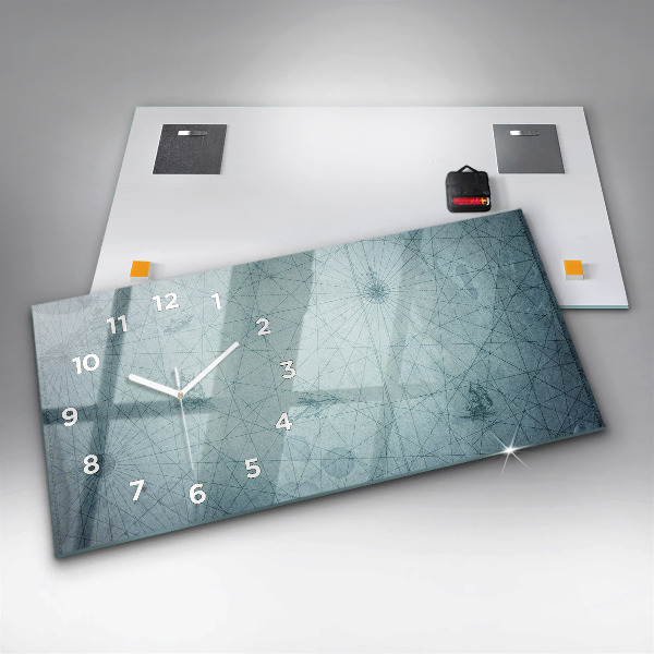 Vízszintes üvegóra Vintage térkép