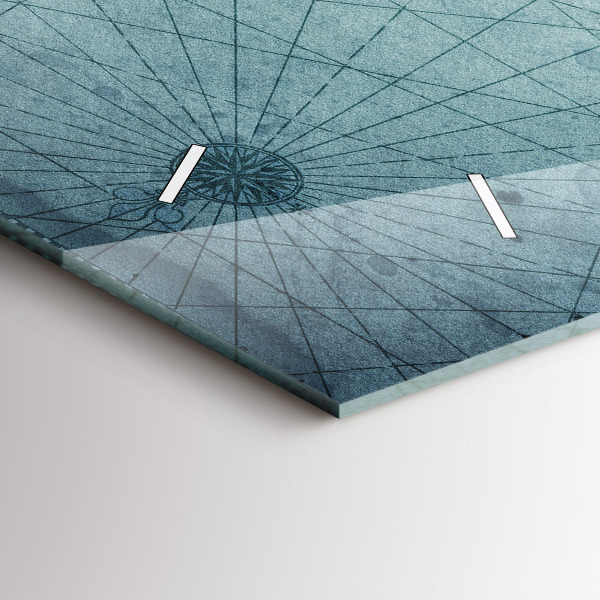 Vízszintes üvegóra Vintage térkép