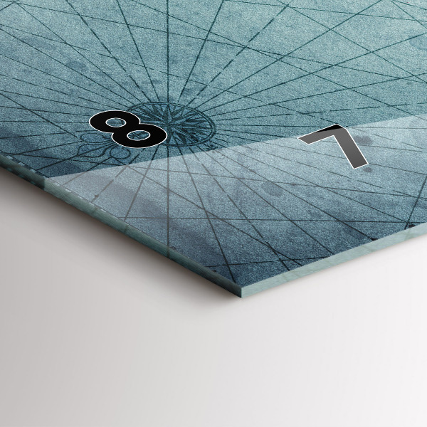 Vízszintes üvegóra Vintage térkép