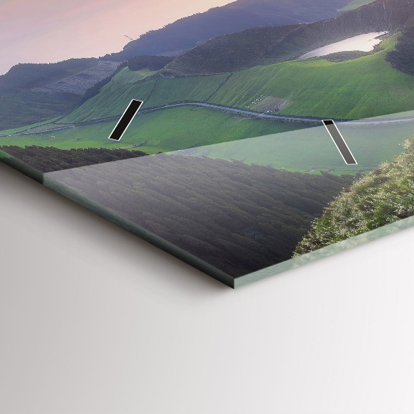 Vízszintes üvegóra Hegyi táj