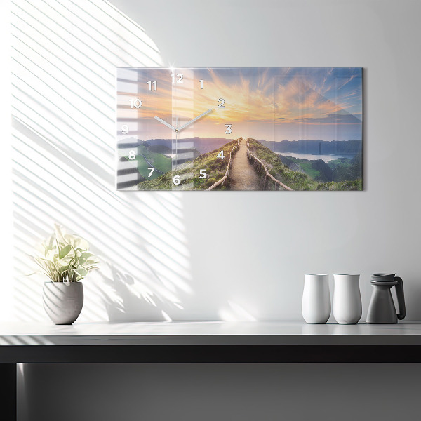 Vízszintes üvegóra Hegyi táj