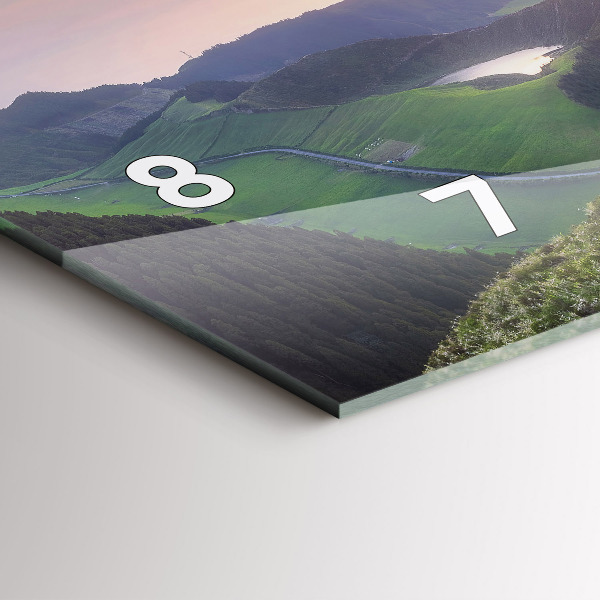 Vízszintes üvegóra Hegyi táj